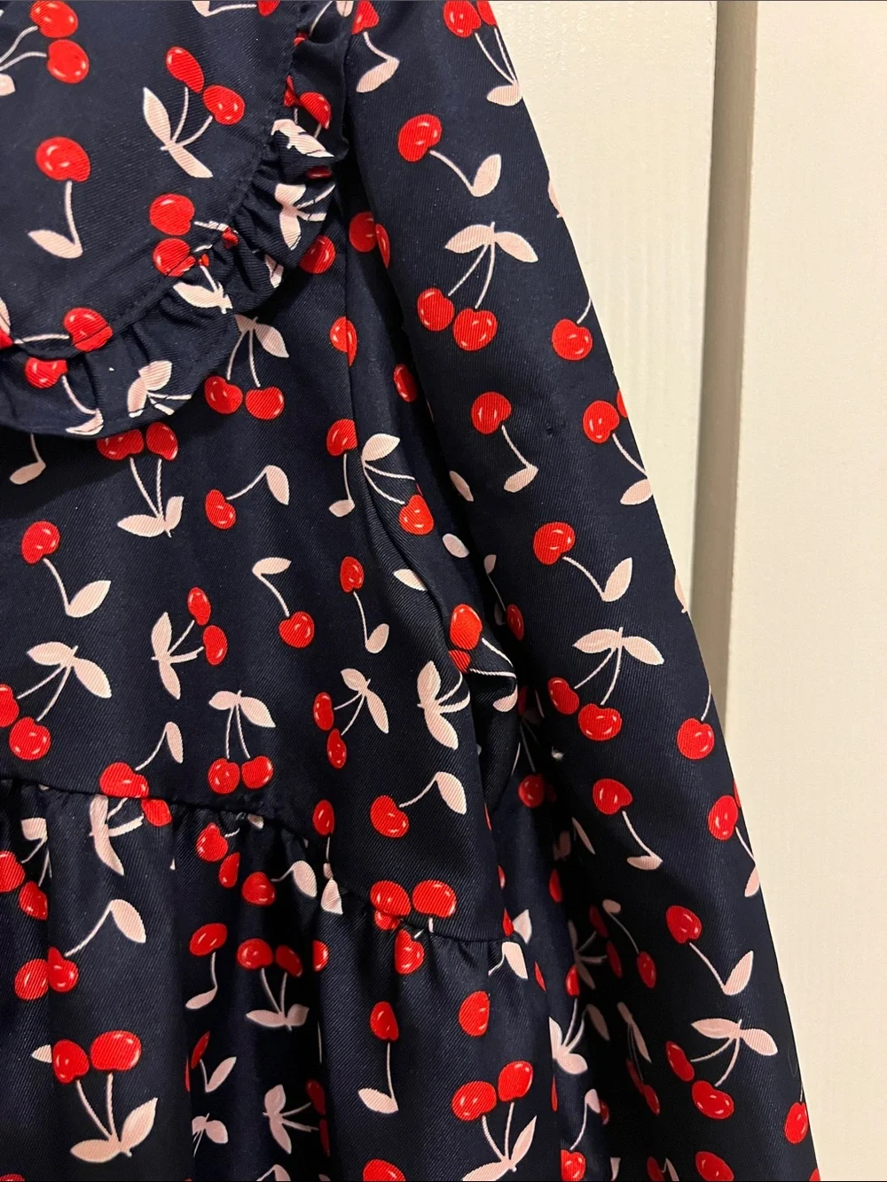 Janie and Jack Navy Cherry Print Dress